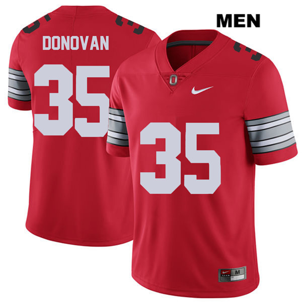 Ohio State Buckeyes Men's Luke Donovan #35 Red Authentic Nike 2018 Spring Game College NCAA Stitched Football Jersey PA19S70GW